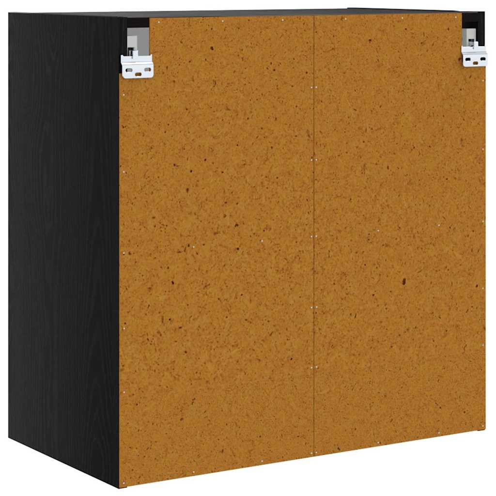 Wall Cabinet Black Oak 68 x 37 x 68.5 cm Engineered Wood
