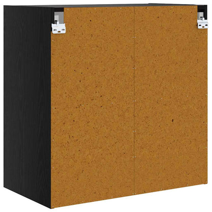 Wall Cabinet Black Oak 68 x 37 x 68.5 cm Engineered Wood