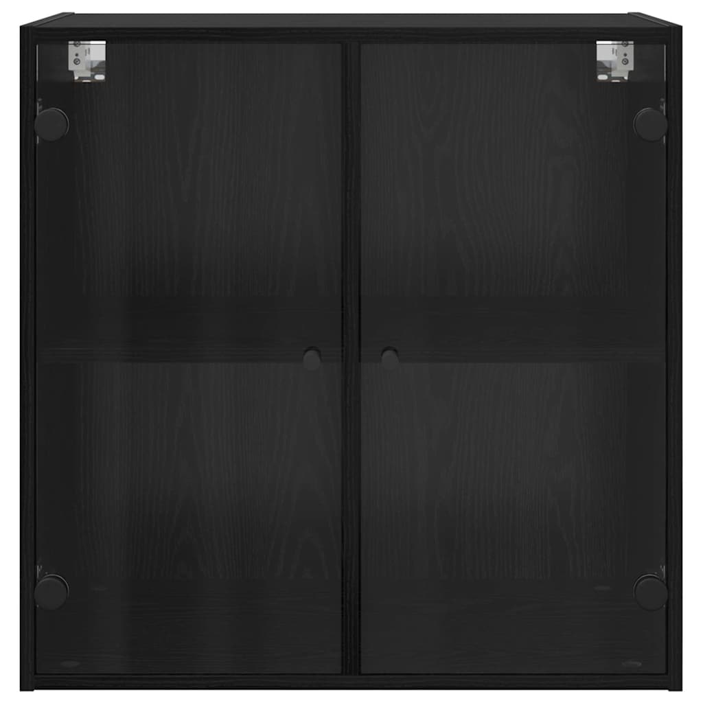 Wall Cabinet Black Oak 68 x 37 x 68.5 cm Engineered Wood