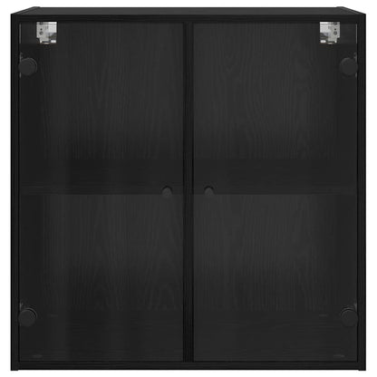 Wall Cabinet Black Oak 68 x 37 x 68.5 cm Engineered Wood