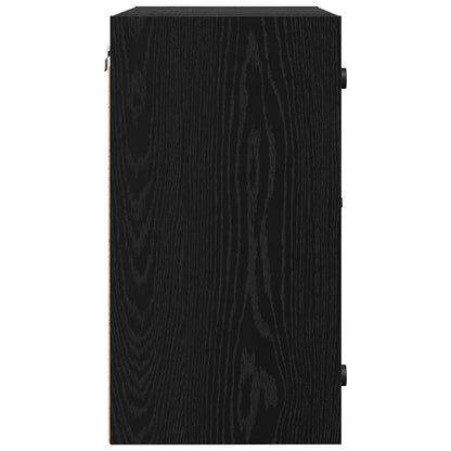 Wall Cabinet Black Oak 68 x 37 x 68.5 cm Engineered Wood