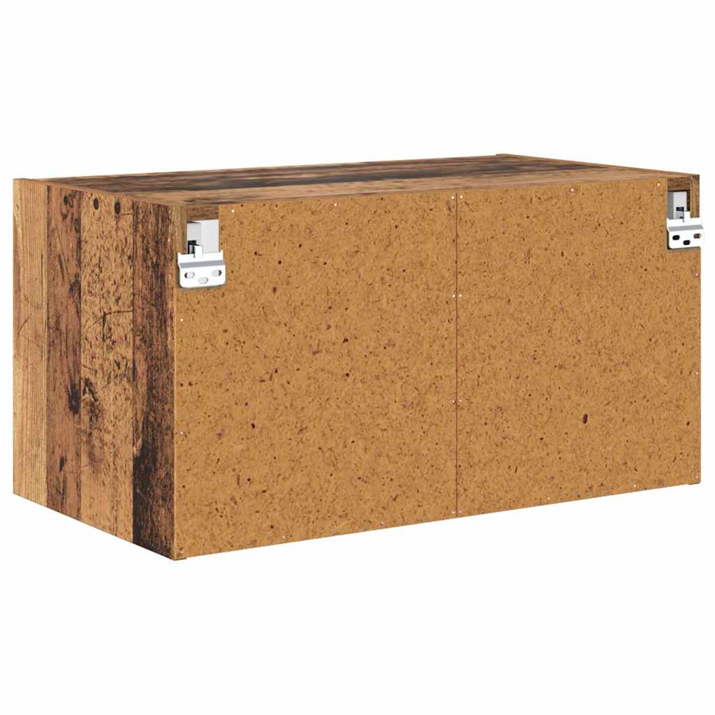 Wall Cabinets 2 pcs 68 x 37 x 35 cm Engineered Wood Old Wood