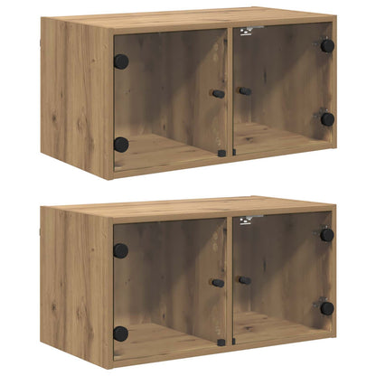 Wall Cabinets 2 pcs 68 x 37 x 35 cm Engineered Wood Artisan Oak
