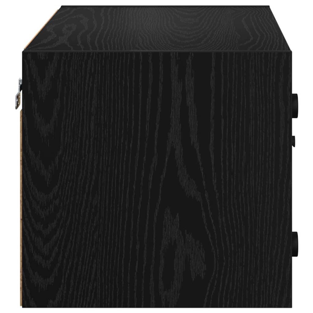 Wall Cabinet Black Oak 68 x 37 x 35 cm Engineered Wood