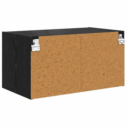 Wall Cabinets 2 pcs Black Oak 68 x 37 x 35 cm Engineered Wood