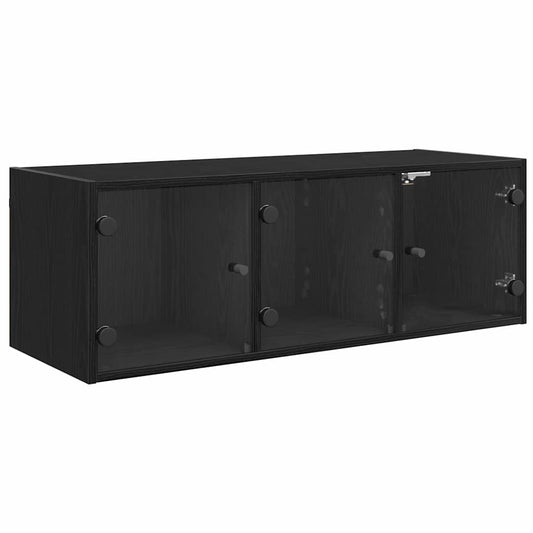 Wall Cabinet 102 x 37 x 35 cm Engineered Wood Black Oak