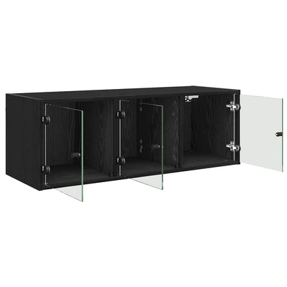 Wall Cabinet Black Oak 102 x 37 x 35 cm Engineered Wood