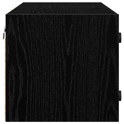 Wall Cabinet Black Oak 102 x 37 x 35 cm Engineered Wood