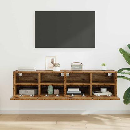 TV Wall Cabinets 2 pcs Old Wood 60 x 30 x 30 cm Engineered Wood