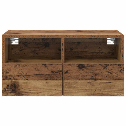 TV Wall Cabinets 2 pcs Old Wood 60 x 30 x 30 cm Engineered Wood