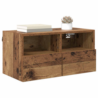 TV Wall Cabinets 2 pcs Old Wood 60 x 30 x 30 cm Engineered Wood