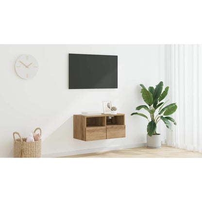 TV Wall Cabinet Artisan Oak 60 x 30 x 30 cm Engineered Wood