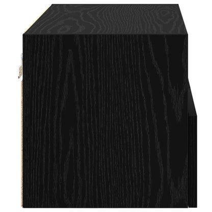 TV Wall Cabinet 60 x 30 x 30 cm Black Oak Engineered Wood