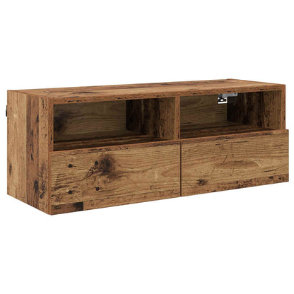 TV Wall Cabinet Old Wood 80 x 30 x 30 cm Engineered Wood