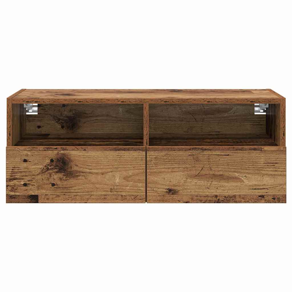 TV Wall Cabinet Old Wood 80 x 30 x 30 cm Engineered Wood