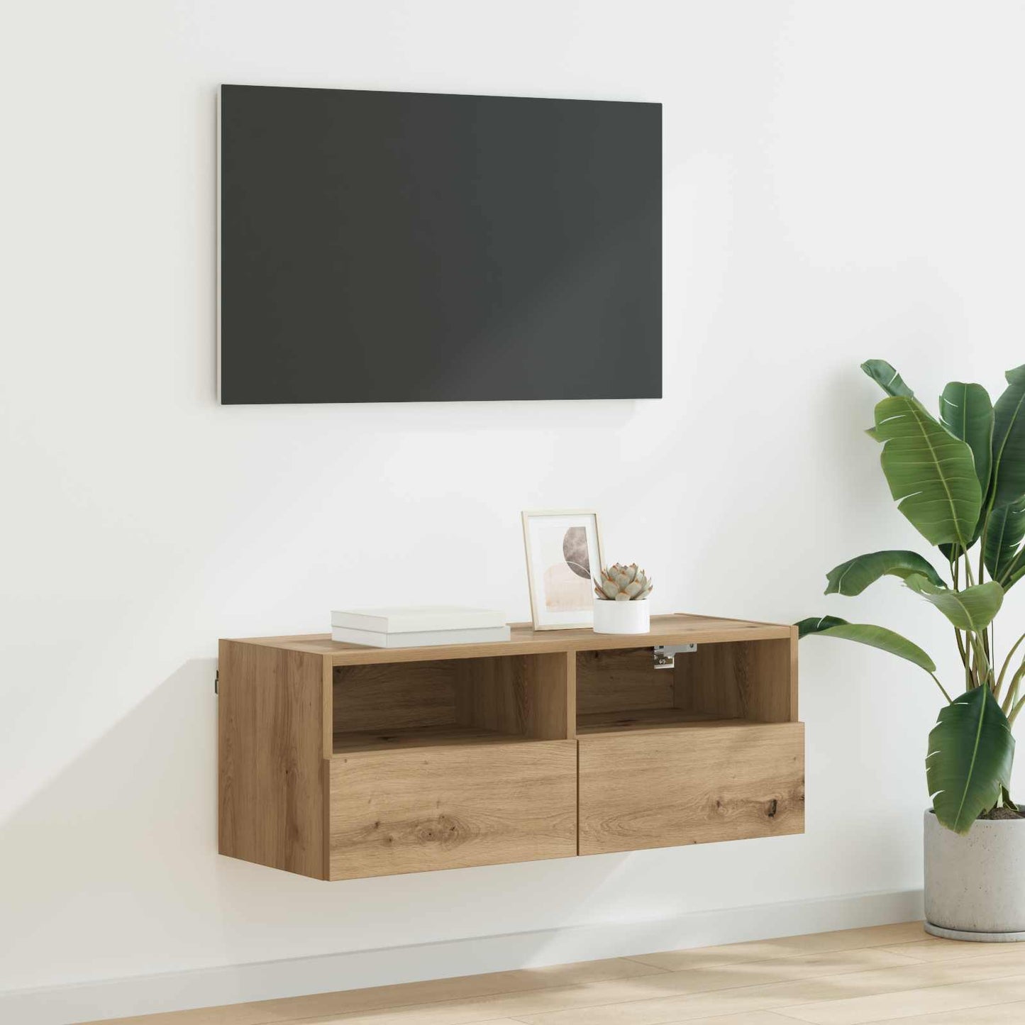 TV Wall Cabinet 80 x 30 x 30 cm Artisan Oak Engineered Wood