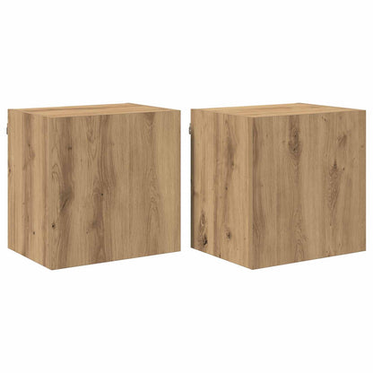 TV Wall Cabinets 2 pcs Artisan Oak 40.5x30x40cm Engineered Wood