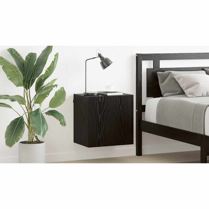TV Wall Cabinet Black Oak 40.5x30x40cm Engineered Wood
