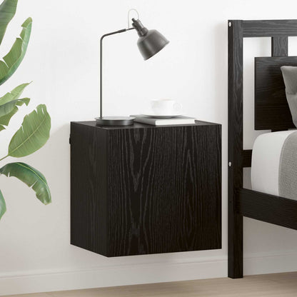 TV Wall Cabinet Black Oak 40.5x30x40cm Engineered Wood