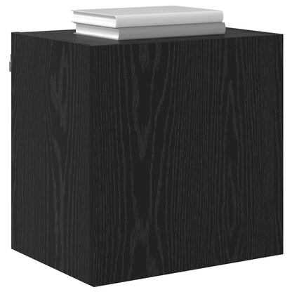 TV Wall Cabinet Black Oak 40.5x30x40cm Engineered Wood