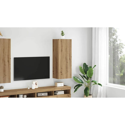 TV Wall Cabinet Artisan Oak 40.5 x 30 x 102 cm Engineered Wood