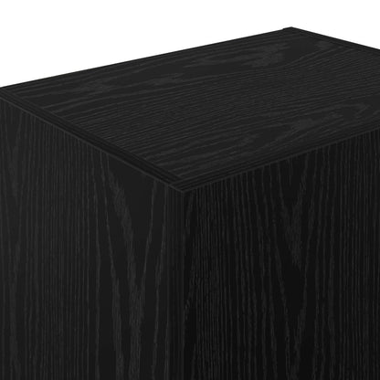 TV Wall Cabinet Black Oak 40.5 x 30 x 102 cm Engineered Wood