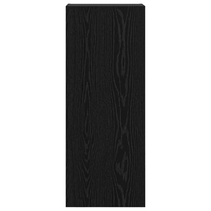 TV Wall Cabinet Black Oak 40.5 x 30 x 102 cm Engineered Wood