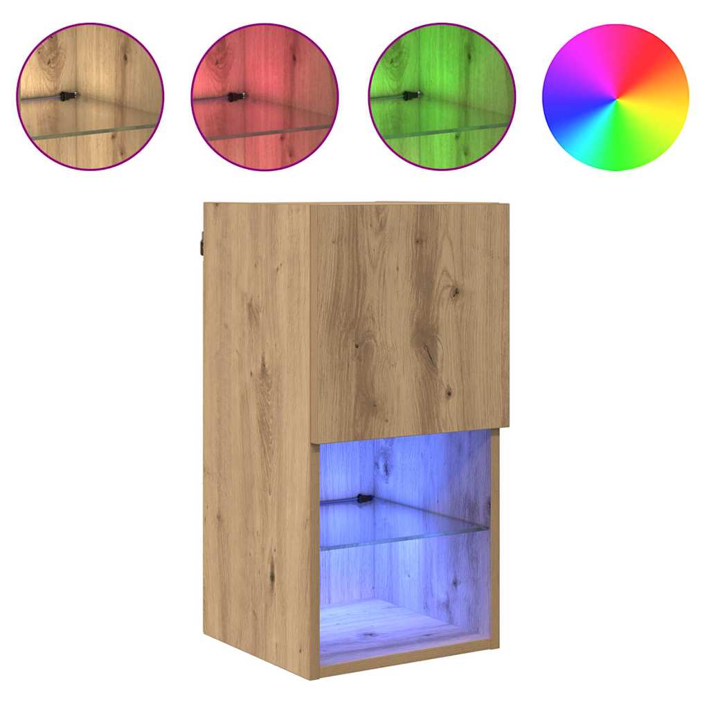 Wall-mounted TV Cabinets 2 pcs Artisan Oak 30.5 x 30 x 60 cm