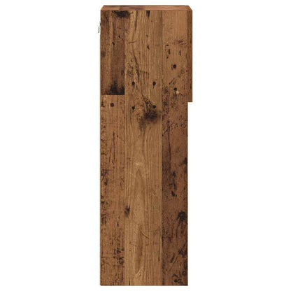 Wall-mounted TV Cabinet with LED Old Wood 30.5 x 30 x 90 cm