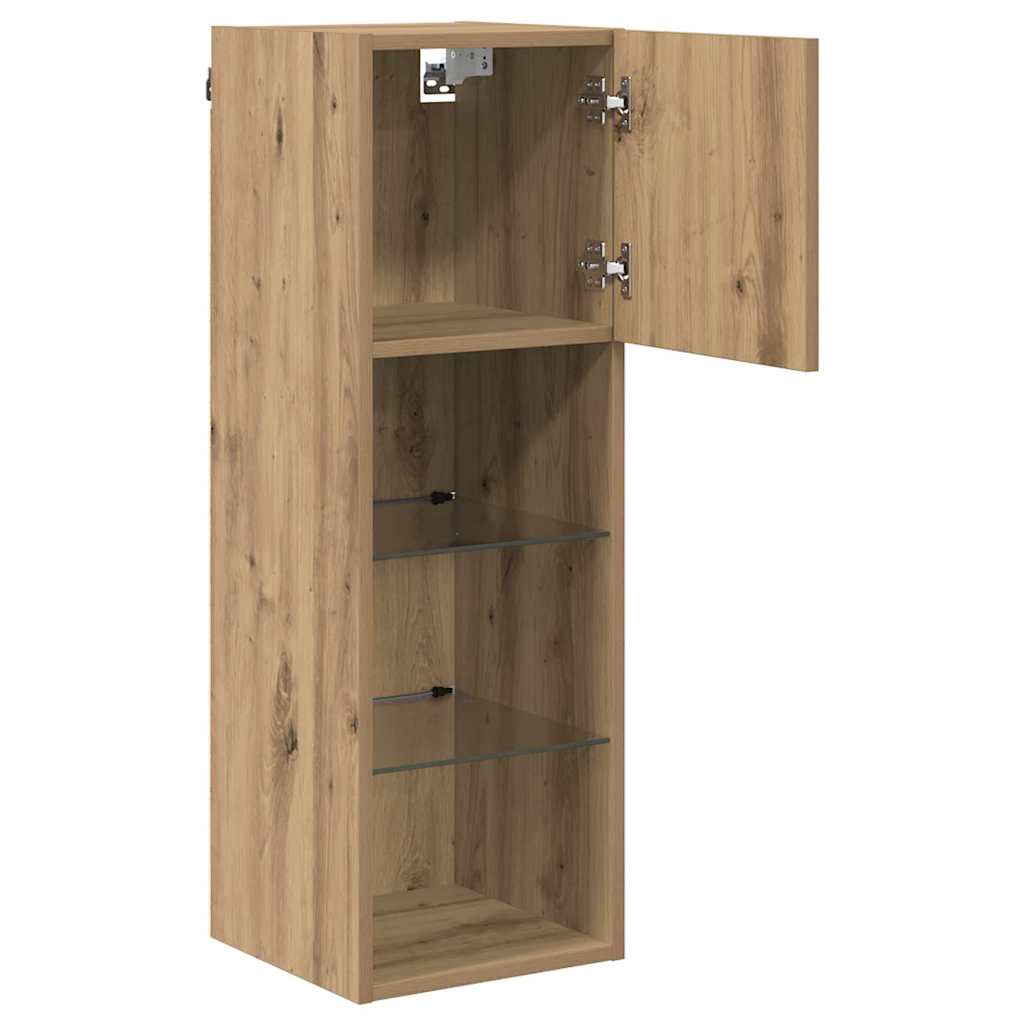 Wall-mounted TV Cabinets 2 pcs Artisan Oak 30.5 x 30 x 90 cm