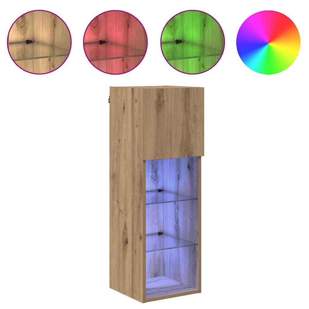 Wall-mounted TV Cabinets 2 pcs Artisan Oak 30.5 x 30 x 90 cm