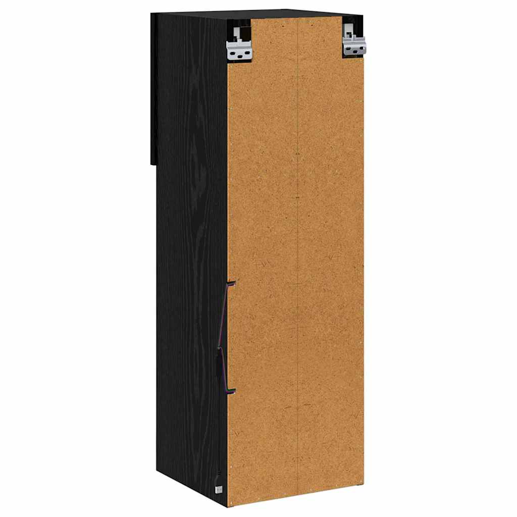 Wall-mounted TV Cabinets 2 pcs Black Oak 30.5 x 30 x 90 cm