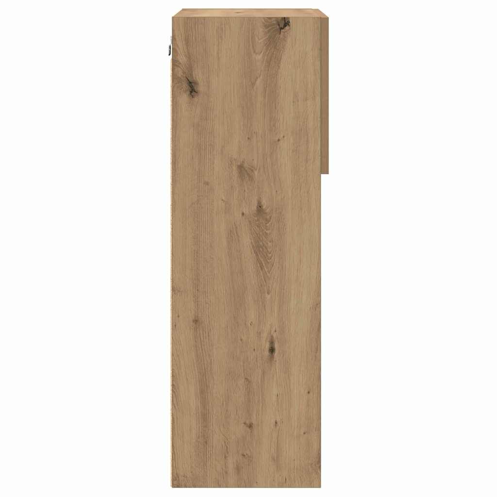 Wall-mounted TV Cabinet with LED Artisan Oak 40.5 x 30 x 90 cm