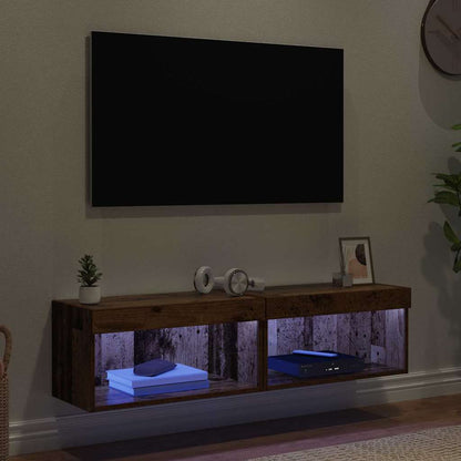 TV Cabinet Set 2 pcs Old Wood 60 x 30 x 30 cm Engineered Wood
