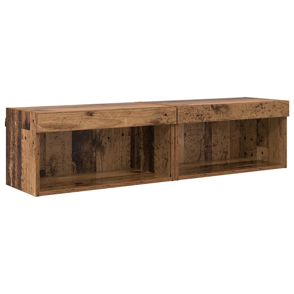 TV Cabinet Set 2 pcs Old Wood 60 x 30 x 30 cm Engineered Wood