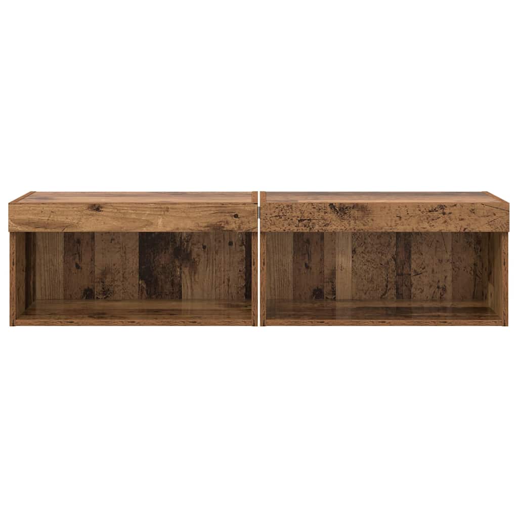 TV Cabinet Set 2 pcs Old Wood 60 x 30 x 30 cm Engineered Wood