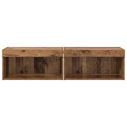 TV Cabinet Set 2 pcs Old Wood 60 x 30 x 30 cm Engineered Wood