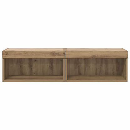 TV Cabinet Set with LED 2 pcs Artisan Oak 60 x 30 x 30 cm