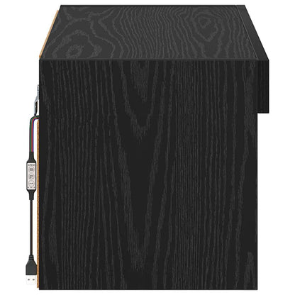 TV Cabinet Set Black Oak 60 x 30 x 30 cm Engineered Wood