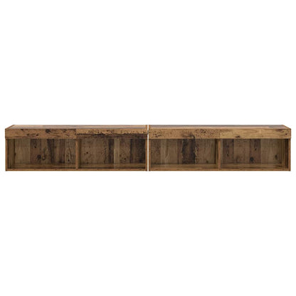 TV Cabinet Set 2 pcs Old Wood 100 x 30 x 30 cm Engineered Wood