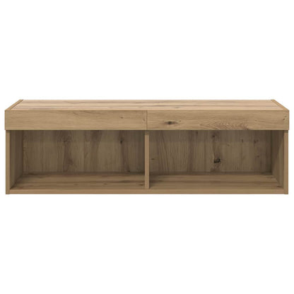 TV Wall Cabinet Artisan Oak 100 x 30 x 30 cm Engineered Wood