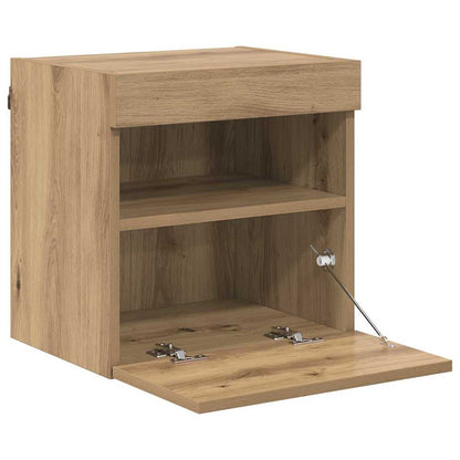 TV Wall Cabinets with LED 2 pcs Artisan Oak 40 x 30 x 40 cm