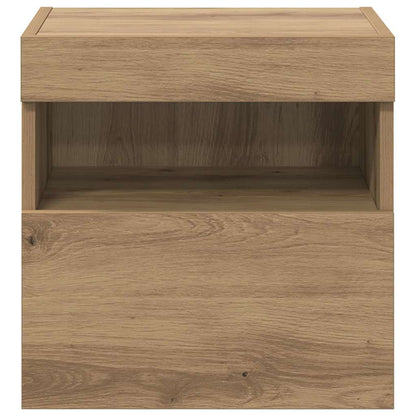 TV Wall Cabinets with LED 2 pcs Artisan Oak 40 x 30 x 40 cm