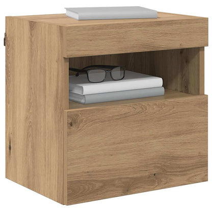 TV Wall Cabinets with LED 2 pcs Artisan Oak 40 x 30 x 40 cm