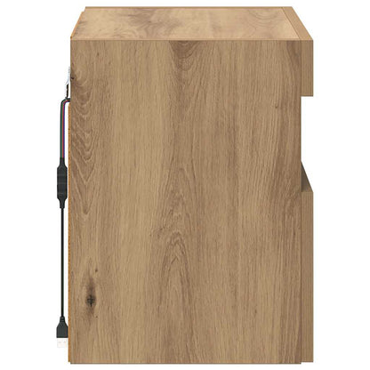 TV Wall Cabinets with LED 2 pcs Artisan Oak 40 x 30 x 40 cm