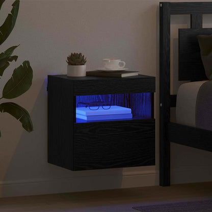 TV Wall Cabinet Black Oak 40 x 30 x 40 cm Engineered Wood