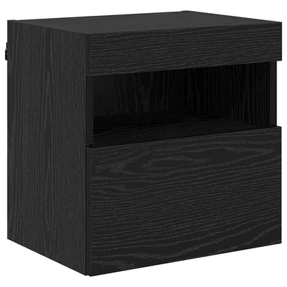 TV Wall Cabinet Black Oak 40 x 30 x 40 cm Engineered Wood