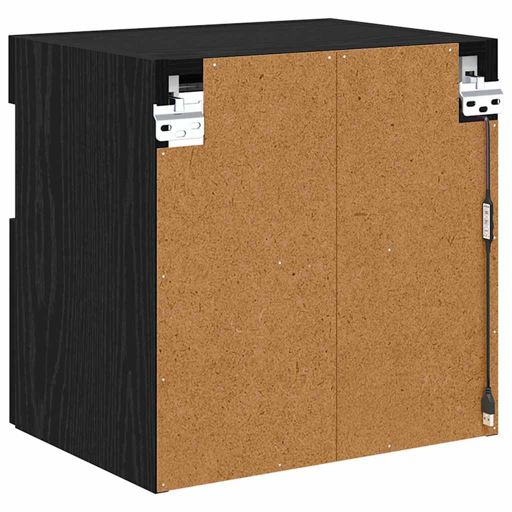 TV Wall Cabinet Black Oak 40 x 30 x 40 cm Engineered Wood