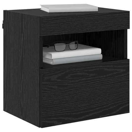 TV Wall Cabinet Black Oak 40 x 30 x 40 cm Engineered Wood