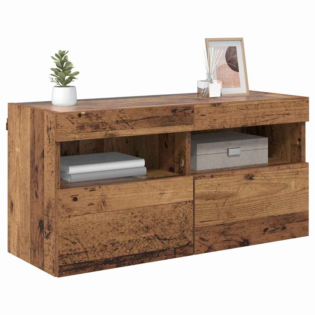 TV Wall Cabinet Old Wood 80 x 30 x 40 cm Engineered Wood